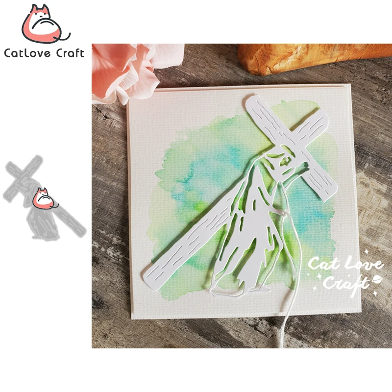 قطع معدنية Catlove تحمل الصليب يسوع يموت قصاصات القصاصات استنسل يموت تخفيضات بطاقة صنع لتقوم بها بنفسك الحرفية النقش جديد ل 2023