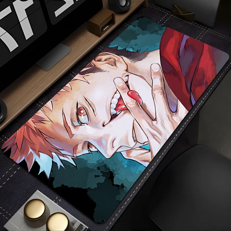 لوحة ماوس J-jujutsu Kaisen Yuji للألعاب، حصيرة مكتبية احترافية ممتازة للتحكم في السرعة، ملحقات لوحة المفاتيح