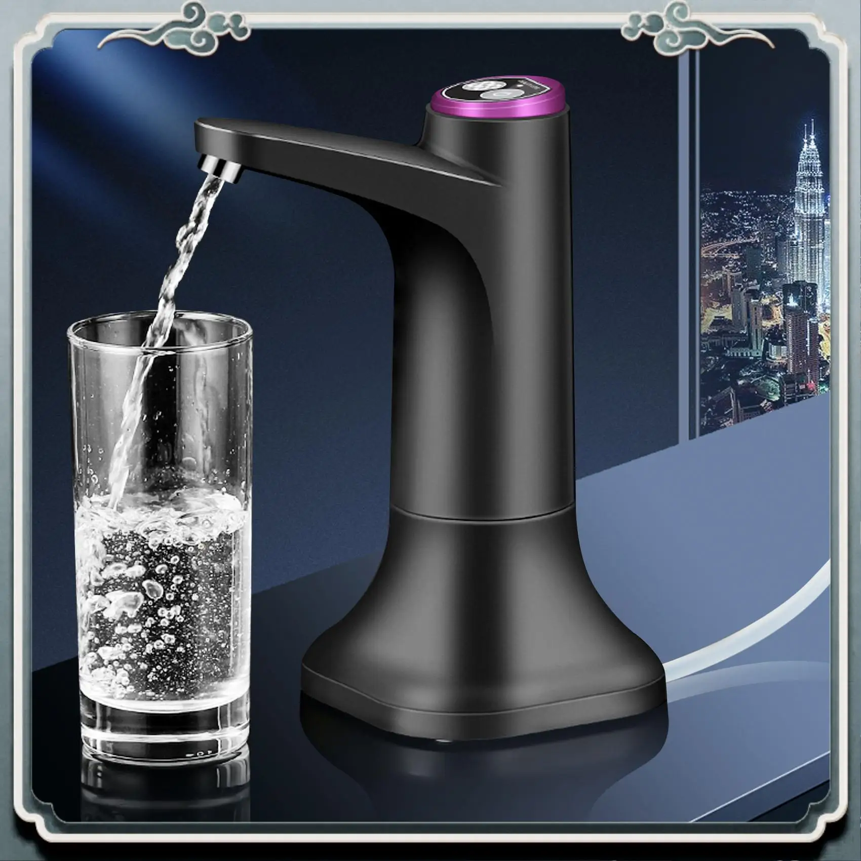 Electric Water Bottle Pump With Base USB Water Dispenser Portable Automatic Water Pump Bucket Bottle Dispenser Top-Rated