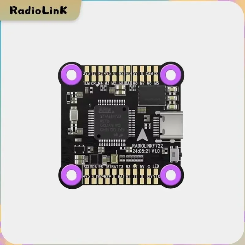 

Radiolink F722 Racing Flight Controller Integrated OSD BEC Open-source Betaflight Multiple Image Transmission 3-6S for RC Drone