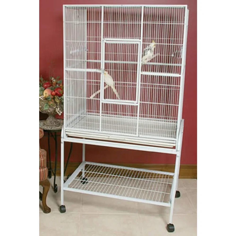 

Extra Large Wrought Iron Breeding Flight Canary Parakeet Cockatiel Lovebird Finch Cage Side Nesting Doors Easy Clean Pull Out