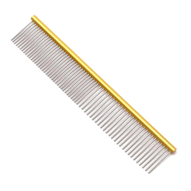 R1WB для кошки груминга Combs 6 Цветные зубы из нержавеющей стали, чтобы удалить клубки и узлы