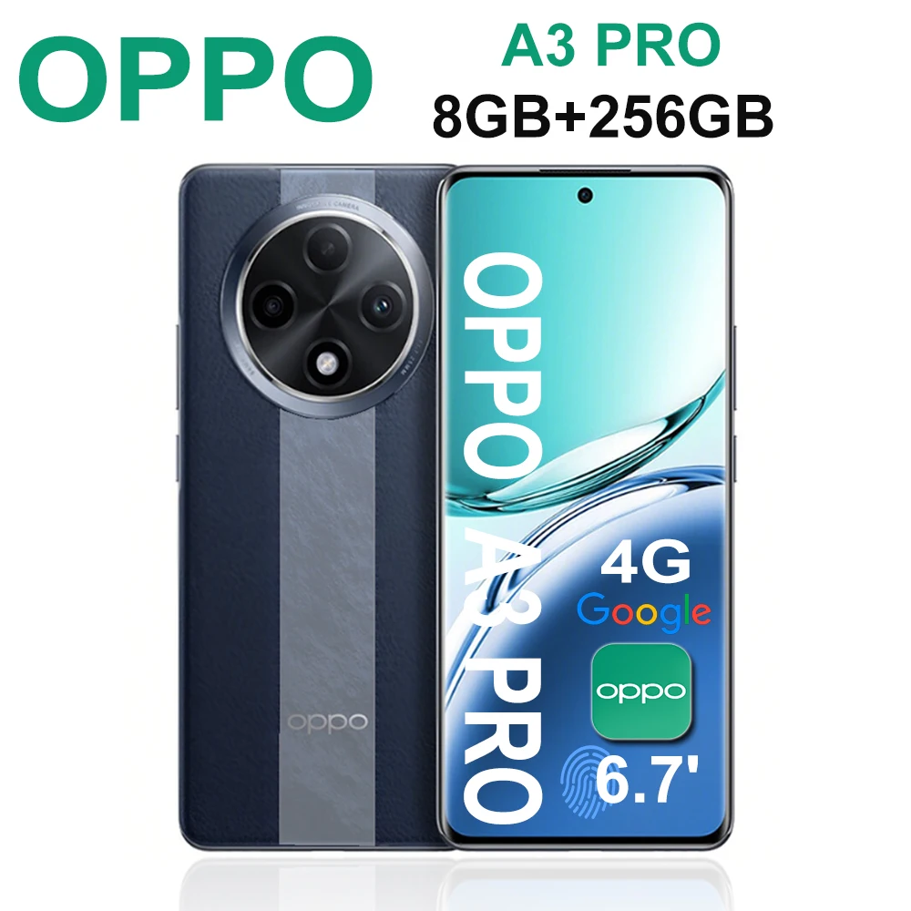 Fashion ultra-thin brand new original OPPO A3 Pro mobile phone 5000mah battery 64MP camera IP54 waterproof smart AI mobile phone