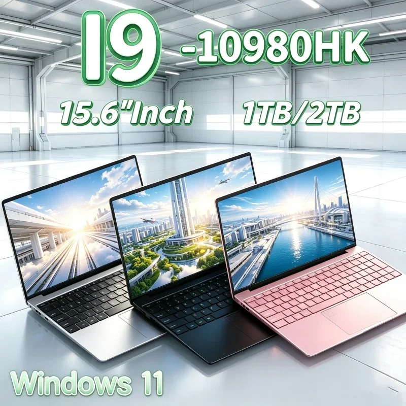 15.6 Inch Ergonomic Keyboard Laptop Intel Core I9-10980HK 16GB RAM 1TB/2TB SSD Fingerprint Unlock Windows 11 Gaming Business