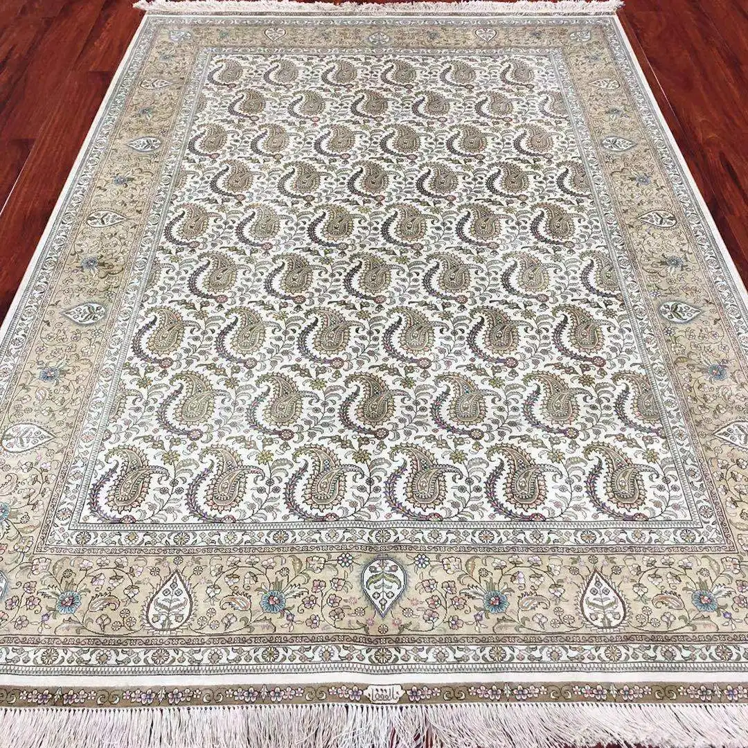 Silk Carpet  For Living Room Bedroom Anti-slip Rug Floor Mats Bedroom Carpets Size 5.5'X8'