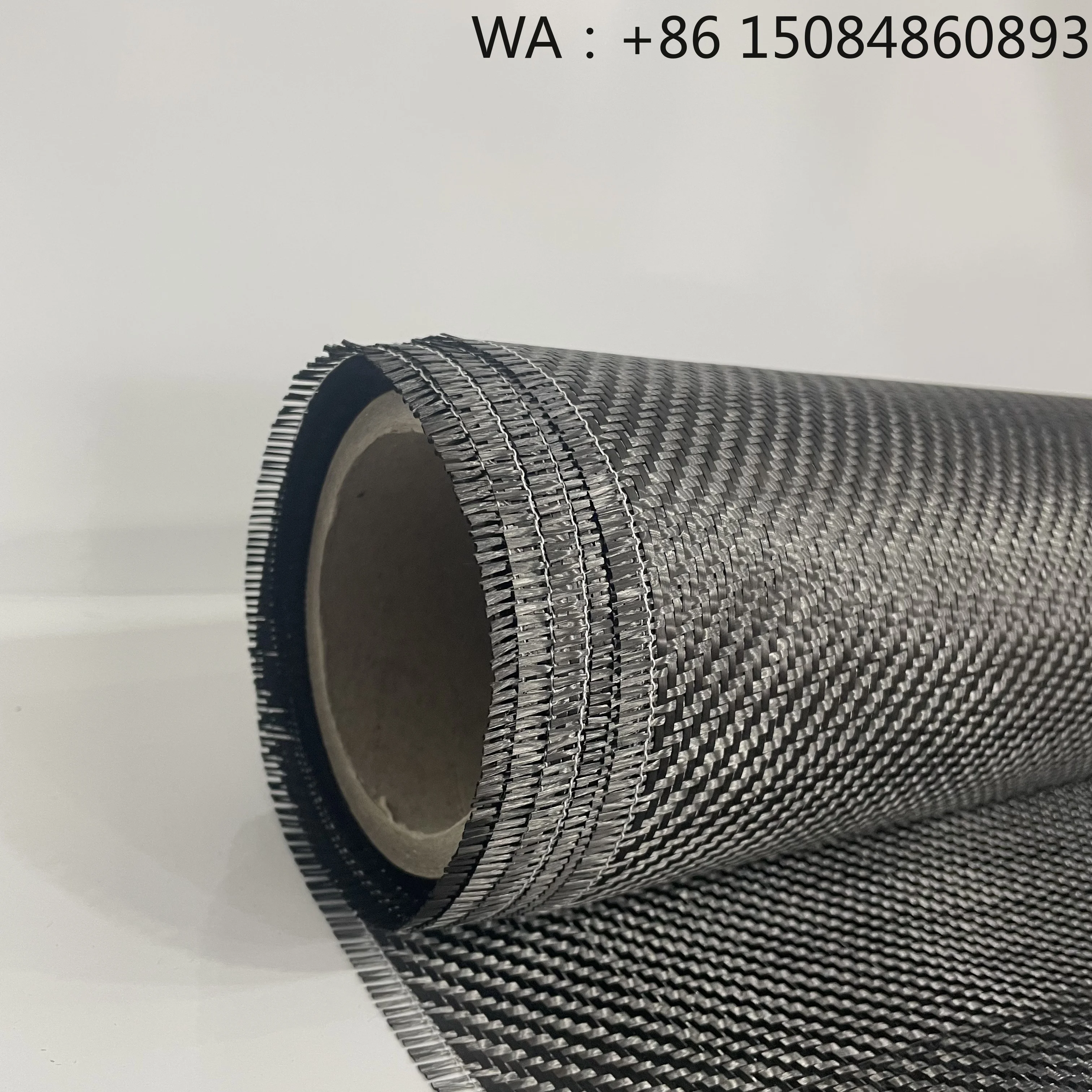 

200gsm Twill Carbon Fiber Fabric Roll, Waterproof Lightweight Woven Cloth for Car Modification, Luggage Upholstery and Industria