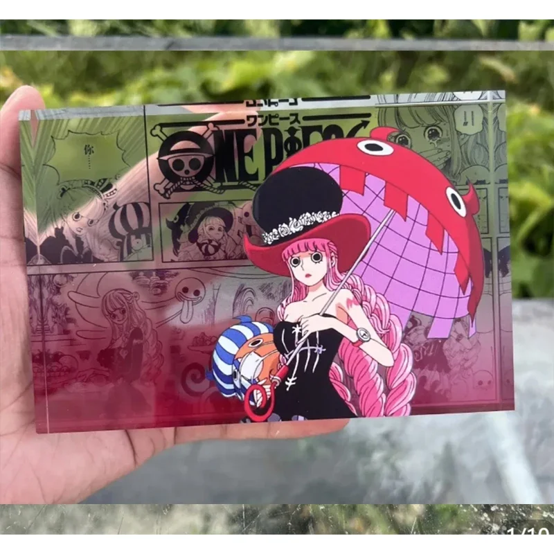 One Piece Collectible Card Bricks Hancock Luffy Nami Nico Robin Zoro Chopper Ace Holiday Gift Acrylic Refraction Gradient