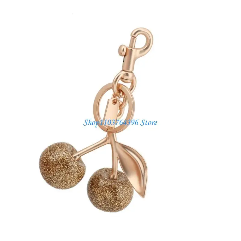 

G7NC Alloy Cherry Hanging Charm Multifuntional Fashion Ornament Party Jewelry Keychain Present for Friend and Fashion Lover