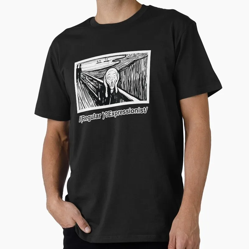 Regular Expressionist Short Sleeve Graphic T‑Shirt for Programmer Software Engineers Geek IT Developer Fan Gift Tees S-6XL