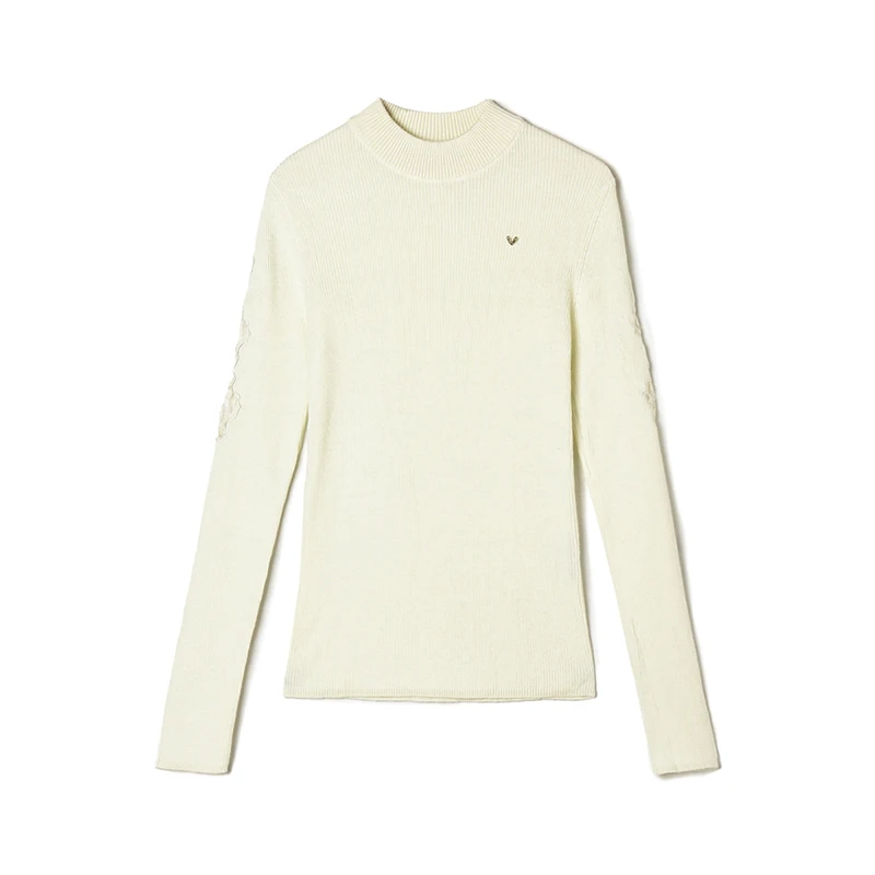 Suéter de Manga Larga para Mujer, Invierno, Alta Elasticidad, Ajuste Deado, Estilo Hoado, Serie GMS, Outlet, Capa Base Mo...