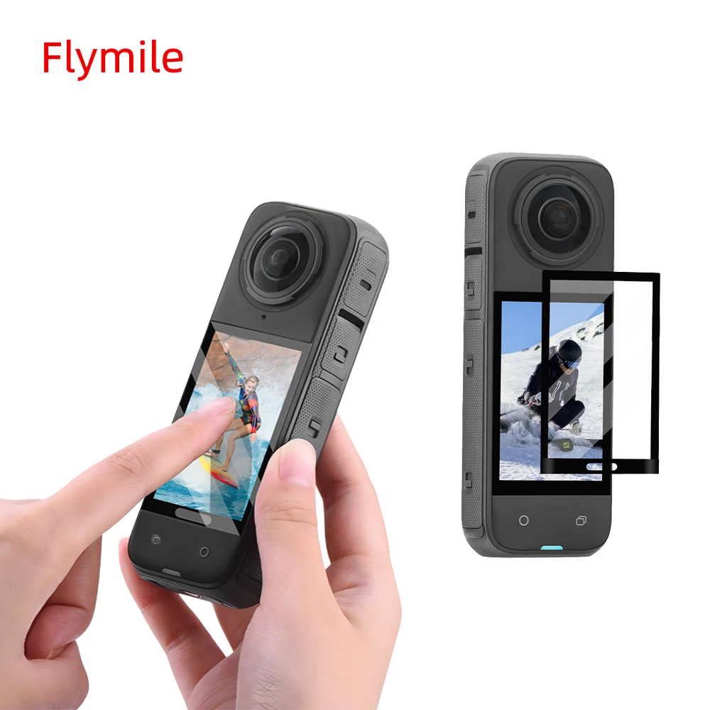 

Пленка из закаленного стекла Flymile для панорамной экшн-камеры Insta360 X5 X4, высококачественная защитная пленка для экрана от царапин, аксессуары