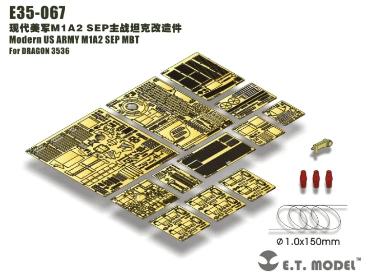 ET Model E35-067 1/35 Modern US ARMY M1A2 SEP MBT For DRAGON 3536