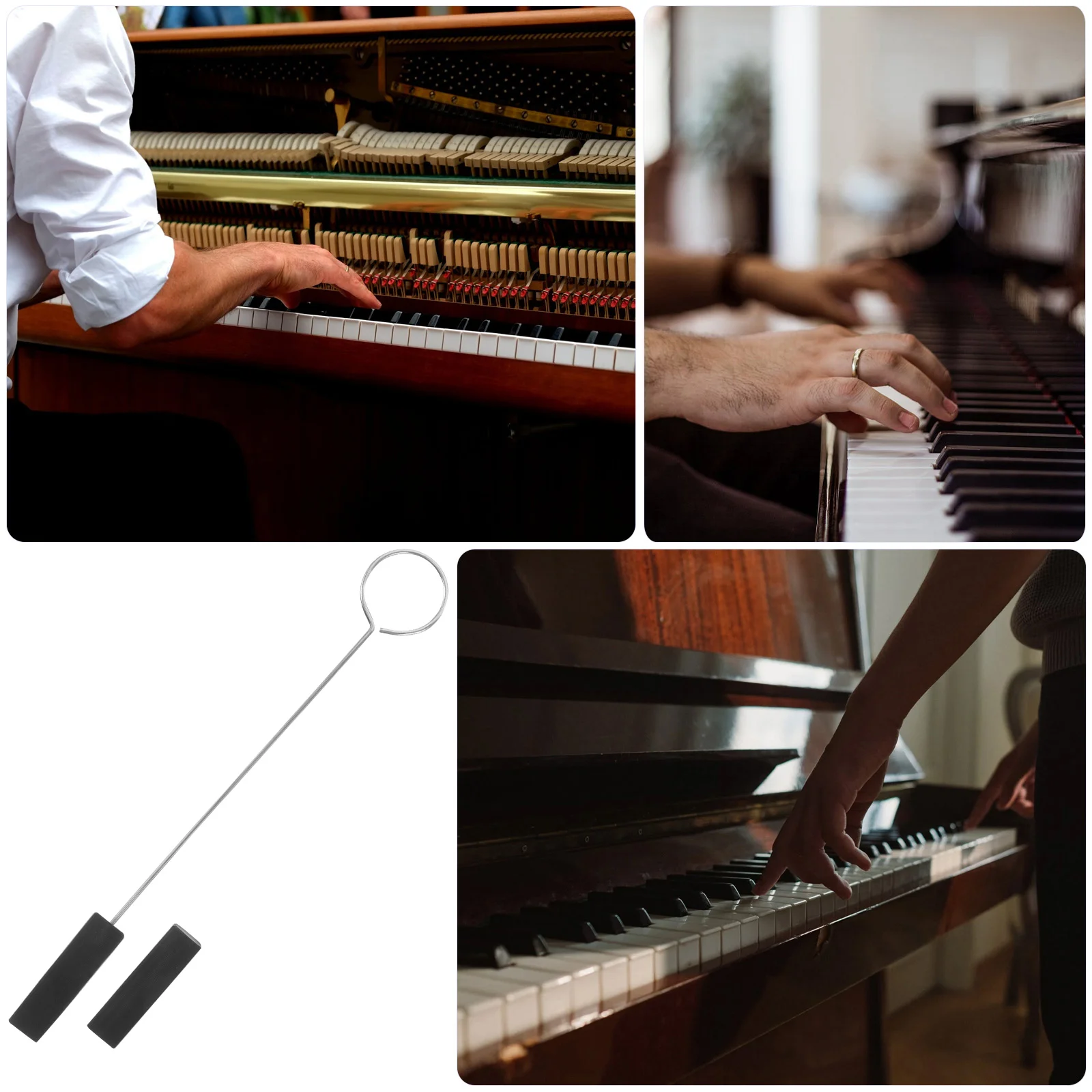 

Piano Tuning Tool Metal Mute Rubber Wedge Mutes Accessories Precision Durable Portable Multifunctional Piano String Dampener