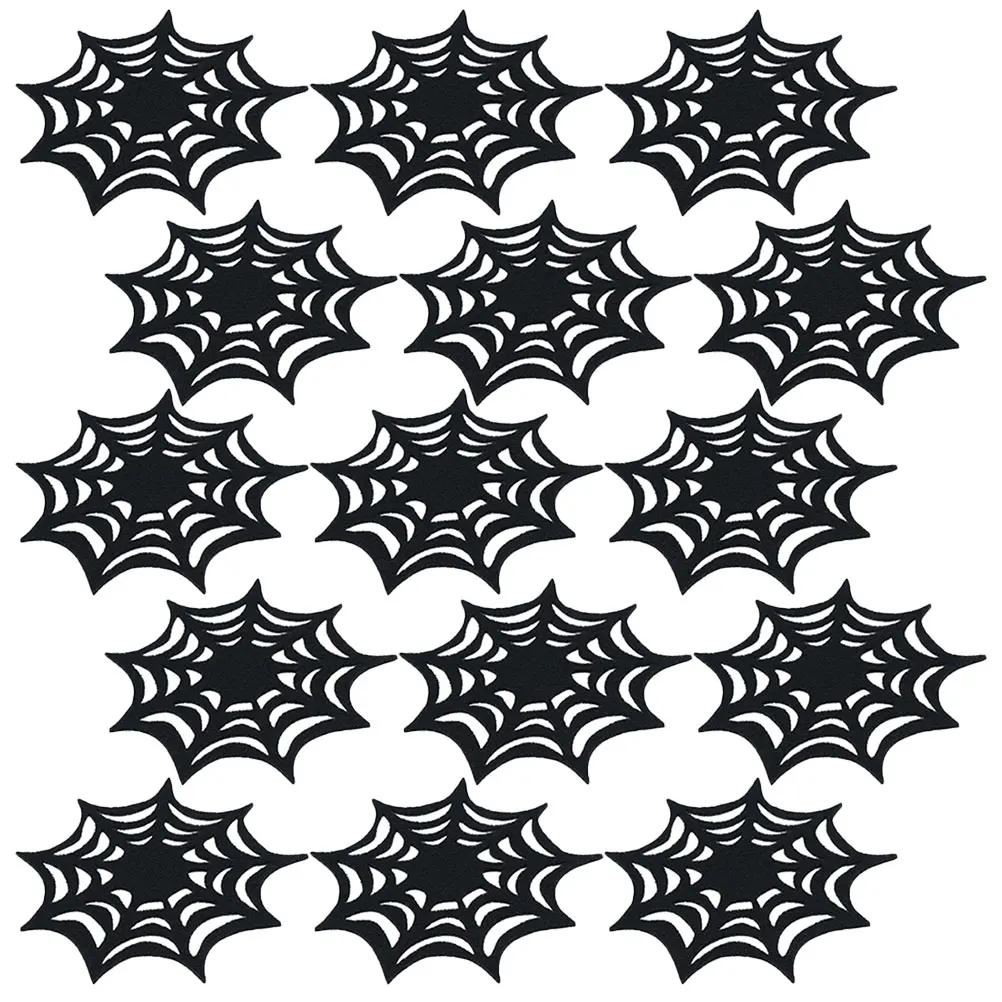 

15Pcs Spiderweb Halloween Drink Cobweb Placemats Party Decoration Home Decor