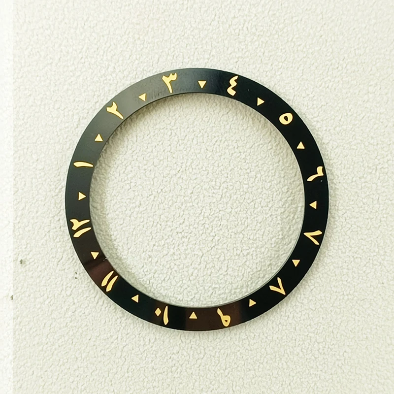 38mm Arabic Numerals Curved Ceramic Bezel Insert Inside Diameter 30.5mm Fits 40mm Men's Diver's Watch Case Replace Accessories