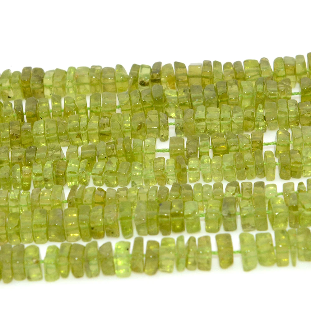 

Natural A+ Peridot Irregular Square Chips Beads 4mm-5mm, Thickness 1.3mm-2.5mm ,For Jewelry Making DIY Bracelets Necklace 40cm