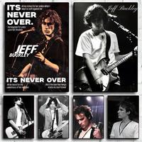 J-Jeff Buckley Poster Stickers HD Waterproof Painting Wall Art for Bedroom Living Room Home Decor Decoration Gift