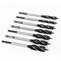 6.35mm shank  Spiral Wood Drill Bit - High Speed Steel (HSS) Twist Auger for Carpentry, DIY & Woodworking - Single Piece