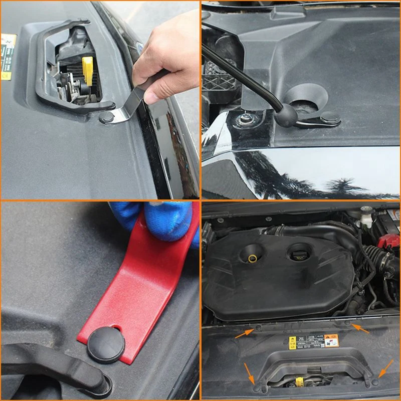 Carabiner Car Plastic Fastener Clips Set with Box 620 PCS Mixed Auto Body Push Retainer Pin Rivet-Bumper Repair Fastening Kit