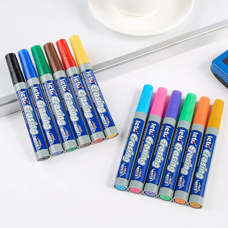 8/12Pcs Erasable Magnetic Whiteboard Marker Pen Blackboard Marker Chalk Glass Ceramics Offoce School Art Marker Stationery WB528