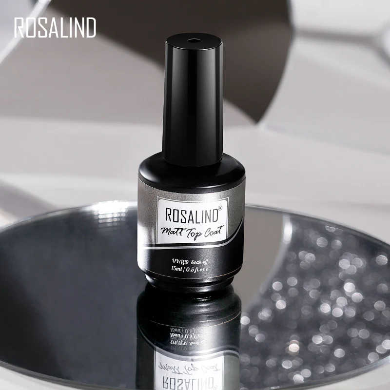 ROSALIND Glossy Matte Top Coat Nail Gel Polish Rhinestone Top Coat Glue Gel Varnishes Semi Permanent UV/LED Cure - Image 5