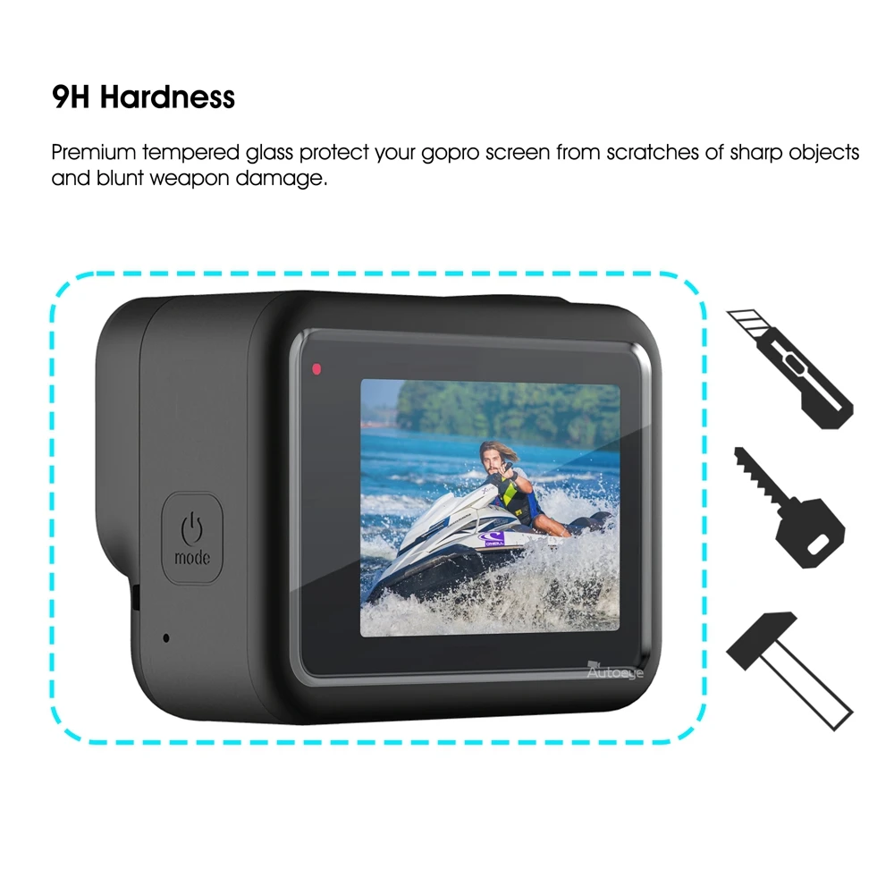 Wholesale Tempered Glass Screen Protector Cover Case for GoPro Hero 8 Black Lens Protection Protective Film Gopro8 Go pro