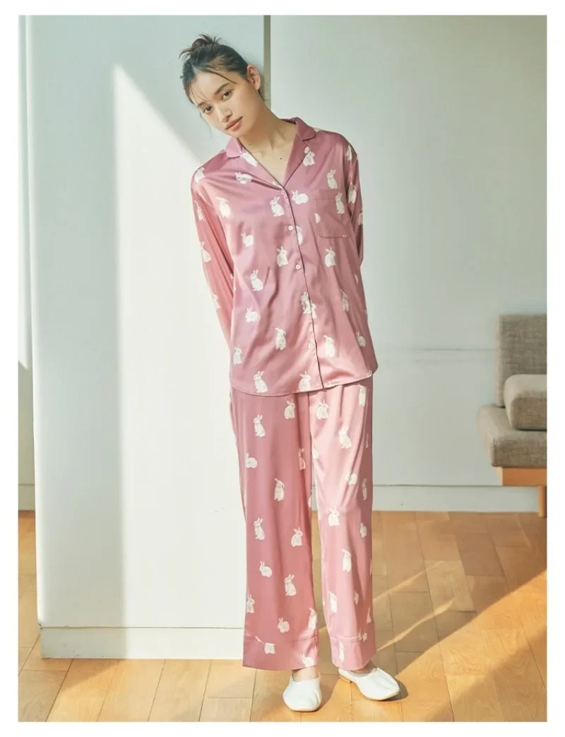 Room Wear Ladies Women Pajamas Set Summer Spring Sleepwear Homewear Satin Thin (with tags)