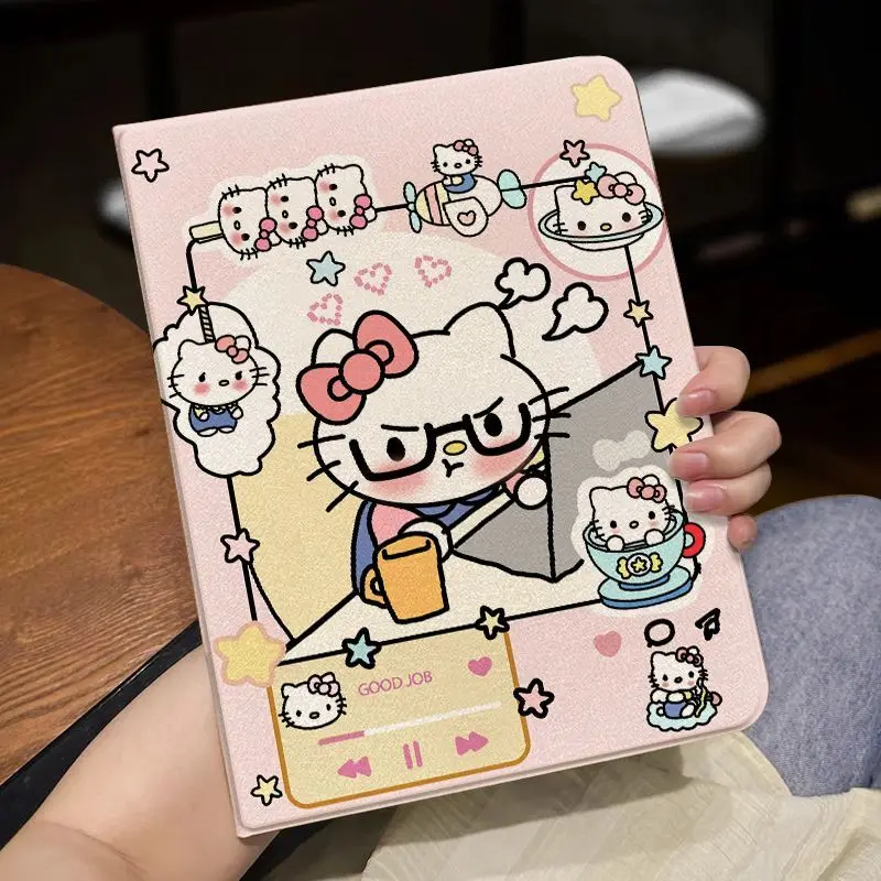 

Для Xiaomi Pad 7 5 6 Pro 11 дюймов Защитный чехол с рисунком Hello Kitty для Redmi Pad SE 11 PRO 12,1 дюйма, тройной, с гнездом для ручки