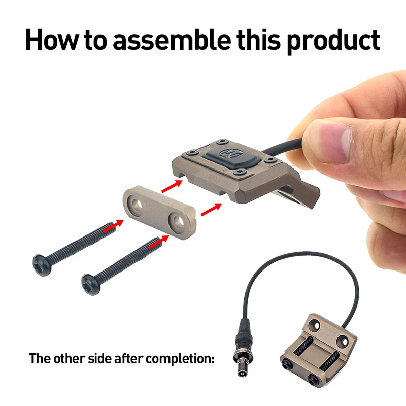 Imagem -05 - Tactical Airsoft Pressão Controle Remoto Interruptor Estendido Lanterna Indicador Laser Caça Arma Gun Acessório se Fits 20 Milímetros Rail