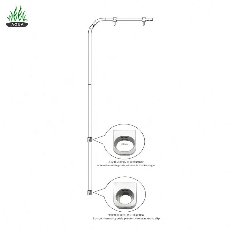 Imagem -05 - Fixo Light Stand para Aquário Fish Tank Hanger Faça Você Mesmo Bracket 150cm Aço Inoxidável