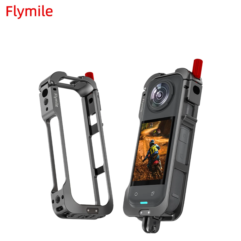 

Защитный чехол Flymile с металлической клеткой для аксессуаров Insta360 X5, расширительная рама из алюминиевого сплава, крепление-адаптер с защитой объектива