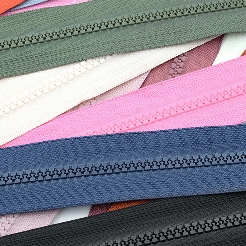 5# Resin Zipper Open-End Auto Lock ECO Plastic Zippers for Sewing Clothing 40/55/60/70/80/90 cm