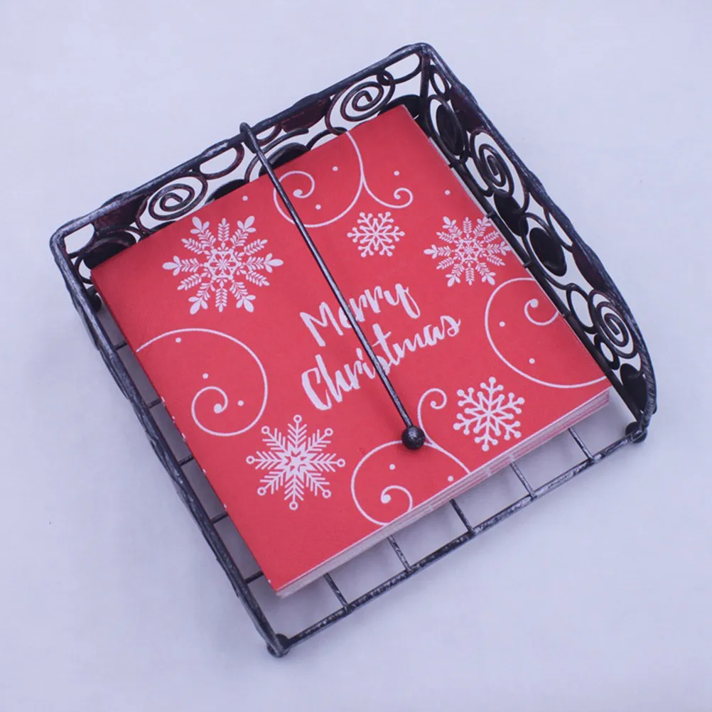 40Pcs Christmas Napkins Snowflake Theme Printed Paper Tissue Napkins Absorbent Eco Friendly Xmas Party Favors Table Decor