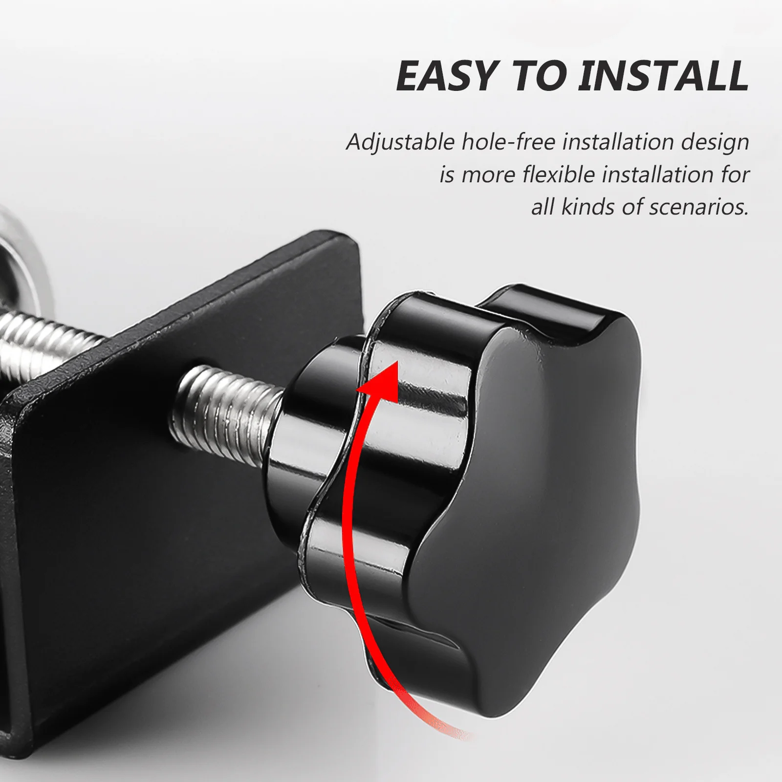 

Aluminum Alloy Desktop Partition Clip No Hole Mounting Thickened Base for Screen Divider Privacy Panel Desk Clamp Office Home