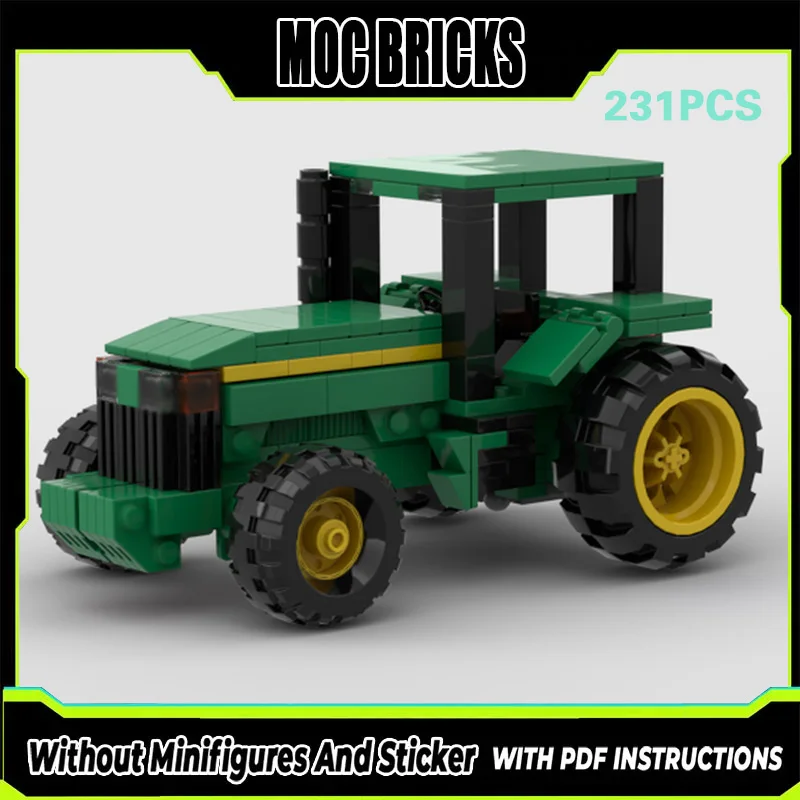 

Конструктор MOC: Городская модель автомобиля, Сельскохозяйственный зеленый трактор, Модульные технологичные блоки, Подарки, Набор для сборки, Детские игрушки