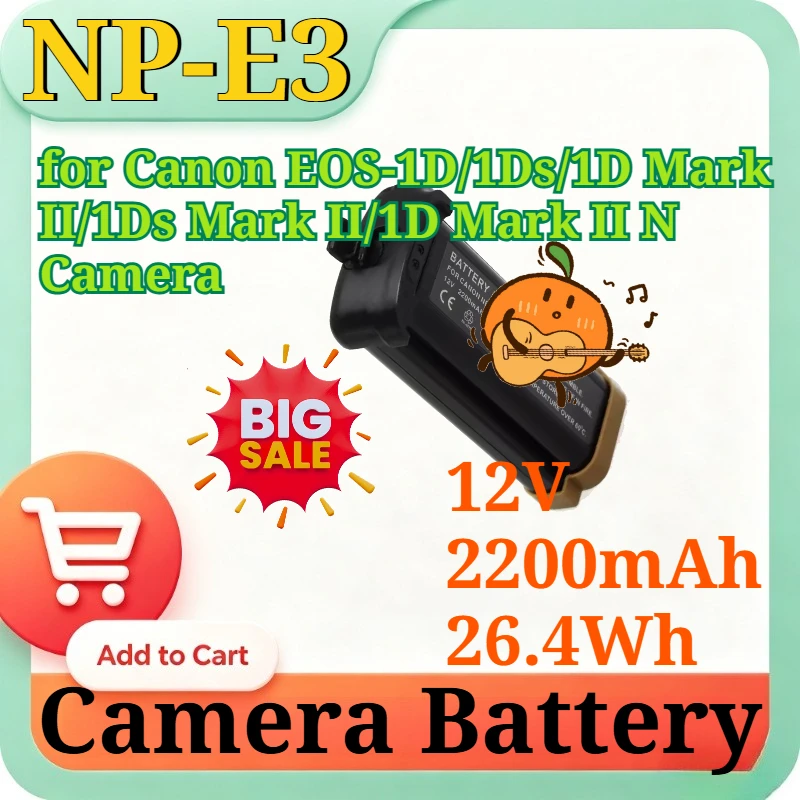 NP-E3 2200mAh 12V 26.4Wh Ni-MH Replacement Battery for Canon EOS-1D/1Ds/1D Mark II/1Ds Mark II/1D Mark II N Camera Battery
