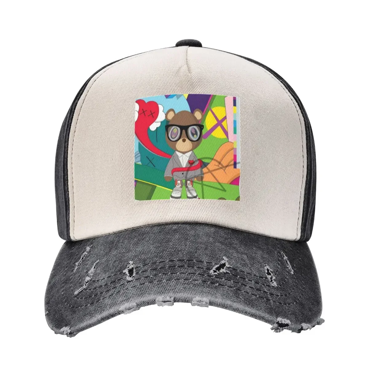 

Bears in K@ws Baseball Cap Thermal Visor golf hat genuine New In Hat Golf Wear Men Women's