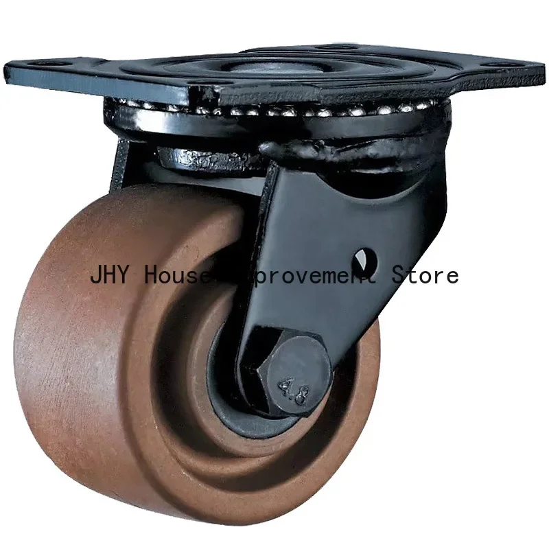1 PC 3-Inch Low-Profile Swivel Caster Heat-Resistant 280°C Durable Rolling Caster for Hand Trucks Furniture Moving