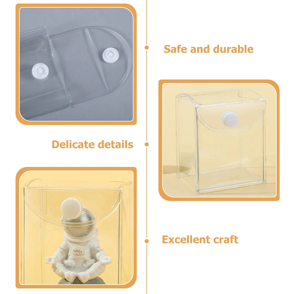 

6pcs Clear Figure Display Transparent Storage Container For Cases Showcase Box Hanging Action Figures Holder