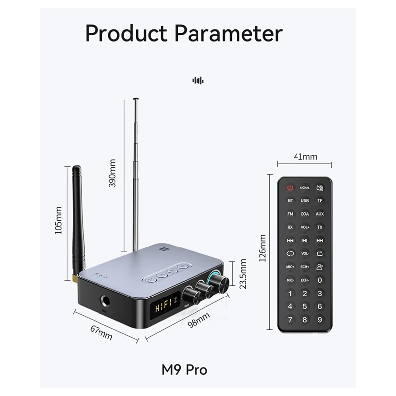 Tebe NFC Bluetooth 5,1 transmisor receptor de Audio Coaxial RCA inalámbrico bajo agudos adaptador de música Radio FM