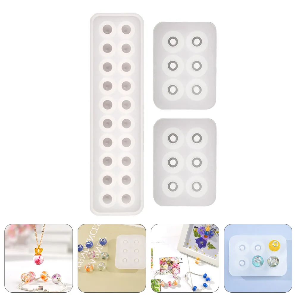 3Pcs Hanging Pendant Silicone Molds DIY Crystal Epoxy Handmade Mold Non-Stick Pendant Mold Silicone Die Reverse Mould
