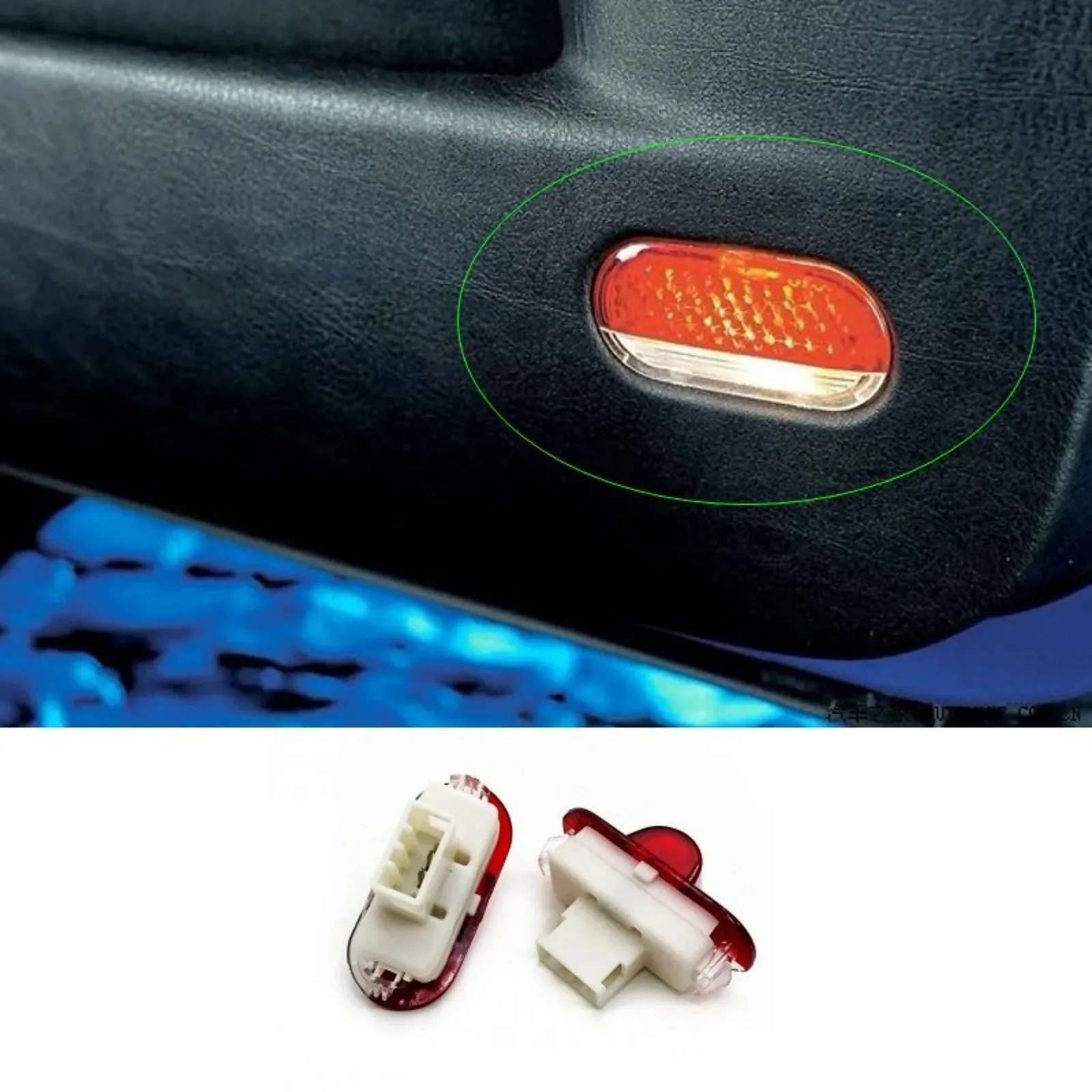 2Pcs For VW Volkswagen Golf 3 4 Sharan Touran Lavida Caddy Beetle Jetta MK4 Bora MK3 Polo LED Car Door Logo Light Projector Lamp