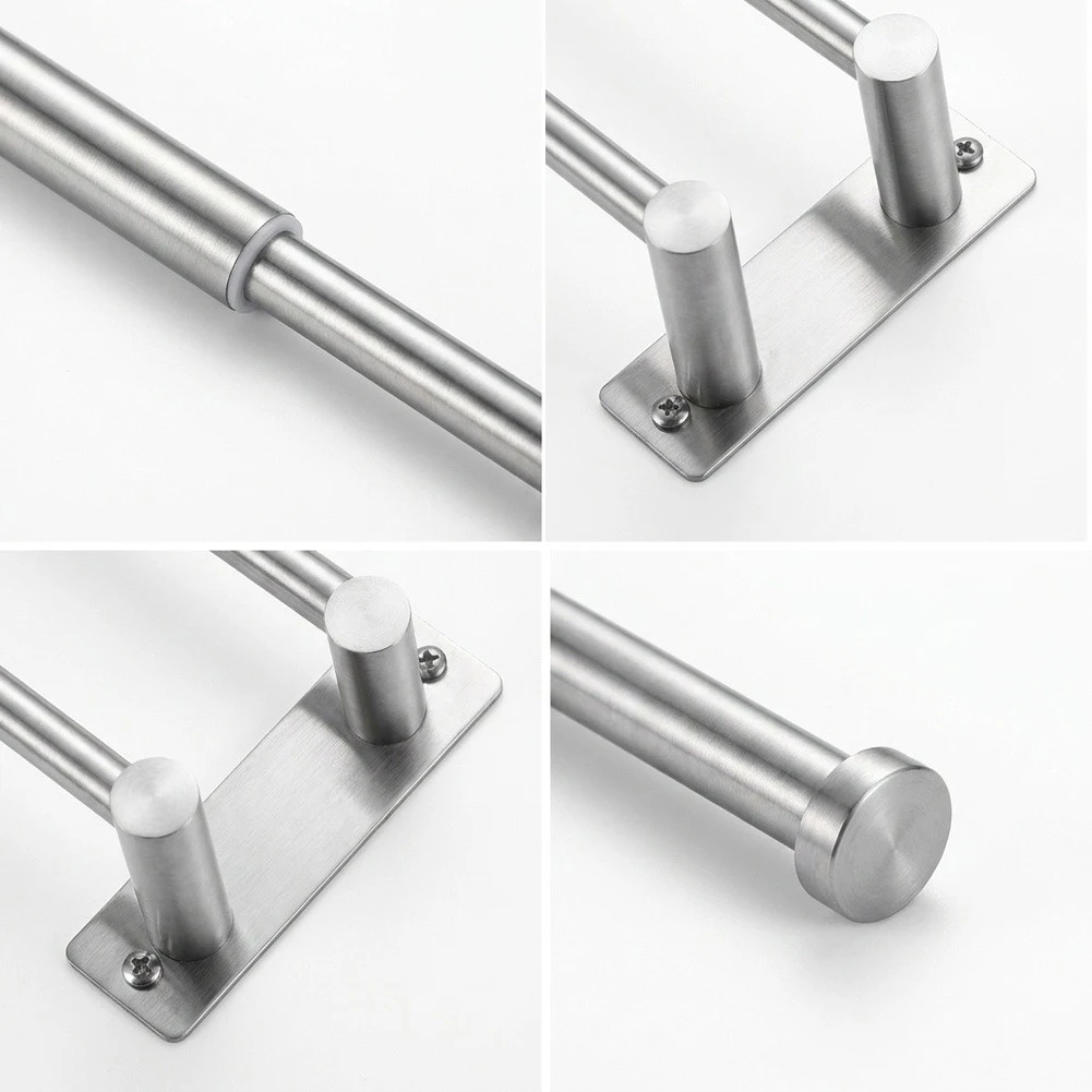 32 Inch Stainless Steel Double Towel Bar Designed for Efficient Towel Storage and Enhanced Drying Through Optimized Bar Spacing