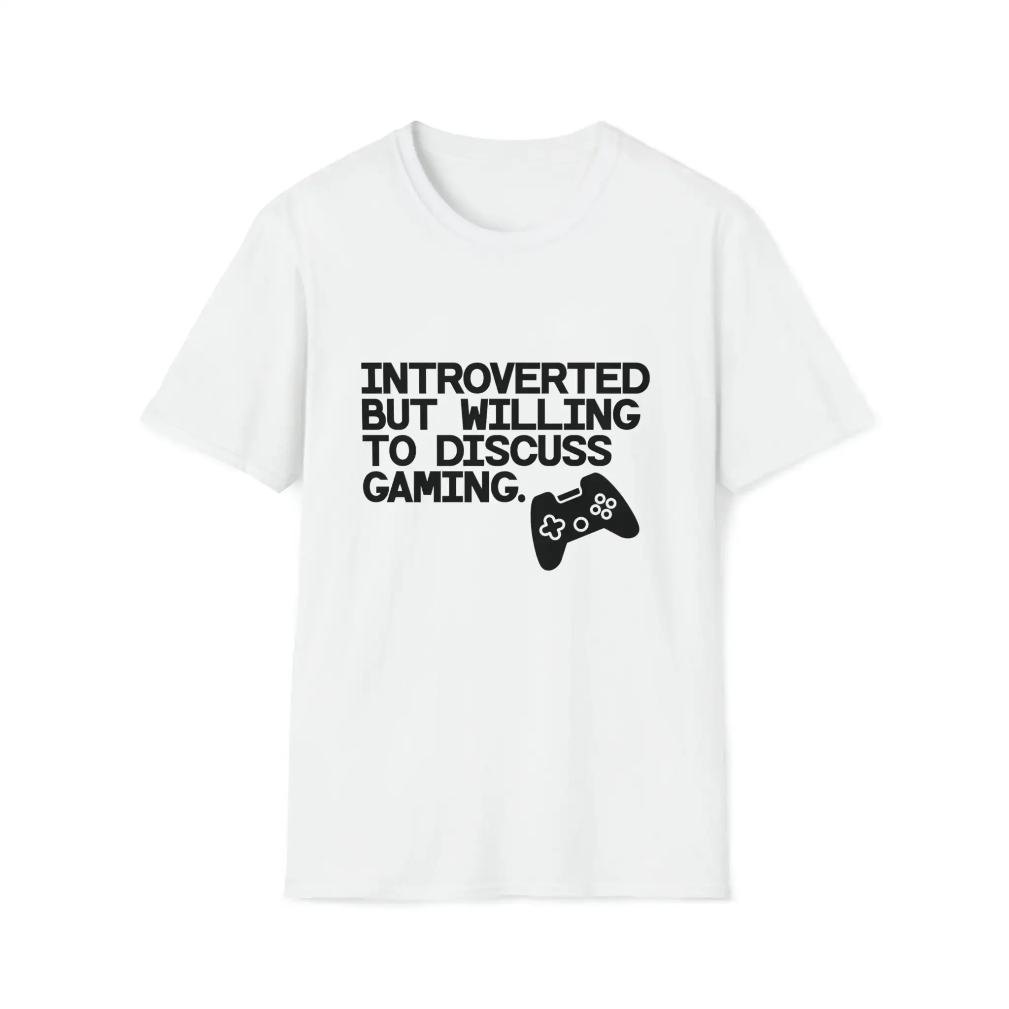 Gaming T Shirt Gaming Introvert Gamer Gift Introverted But Gaming Tee Black Text