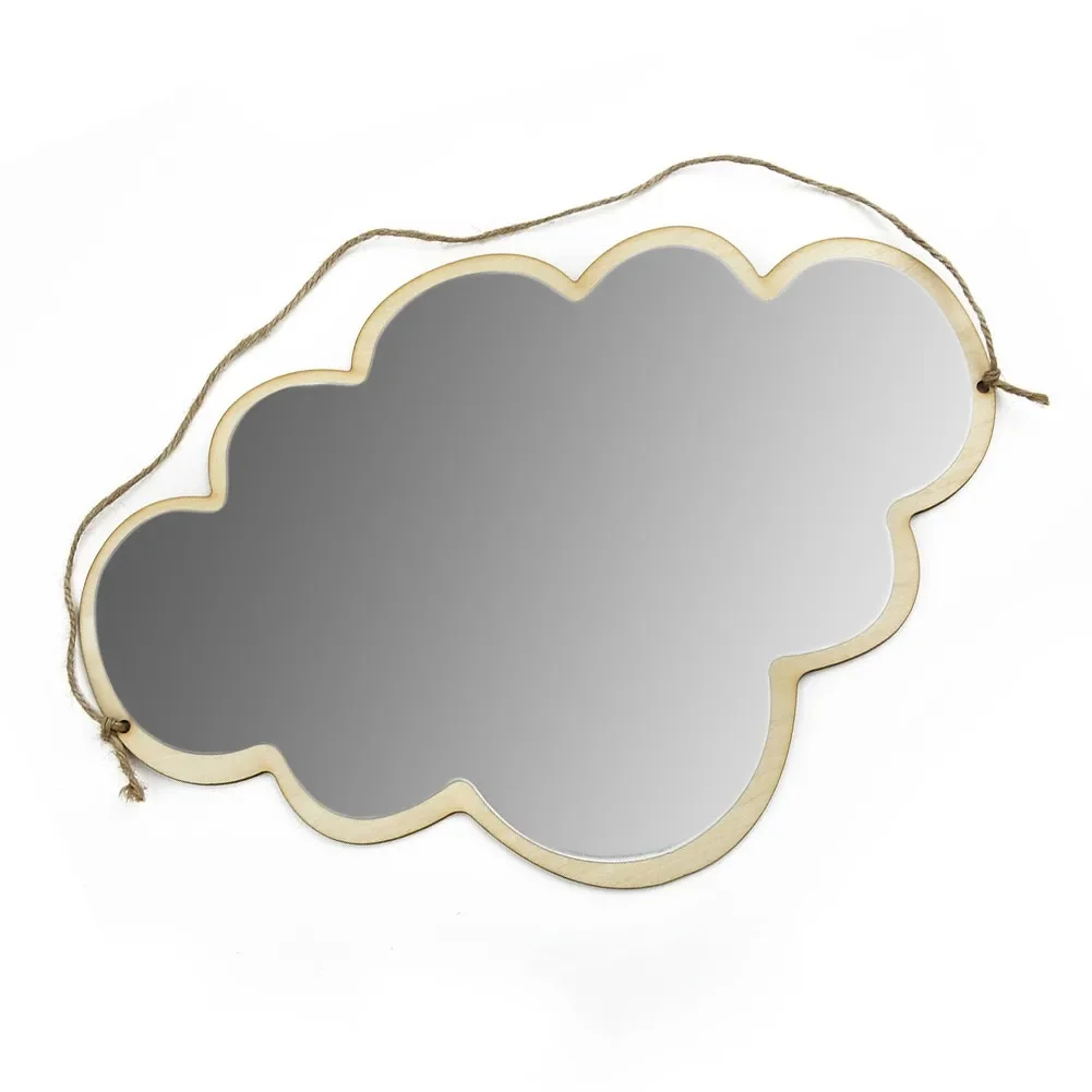 Cloud Shape Mirror Wood Acrylic Wall Decoration Wall Sticker Mirror Student Dormitory Ornaments Korean Irregular Makeup Mirror