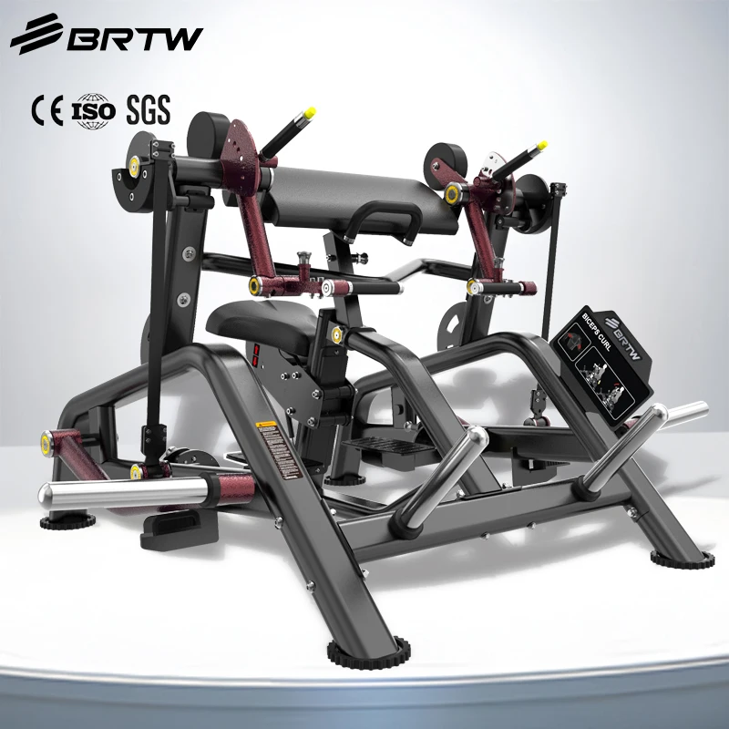 

Commercial Sport Strength Training Seated Biceps Curl Machine Plate Loaded Fitness Equipment for Gym Use