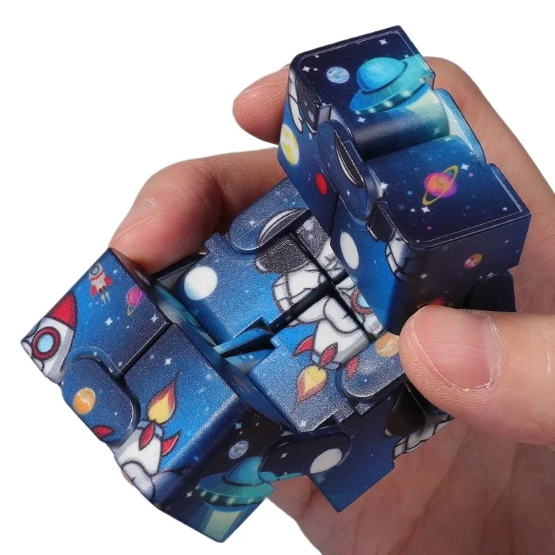 Infinite Flip Toy Anti Anxiety Stress Relieving Fingertip Game Puzzle Stress Relieving Magic Pressure Toys Gifts