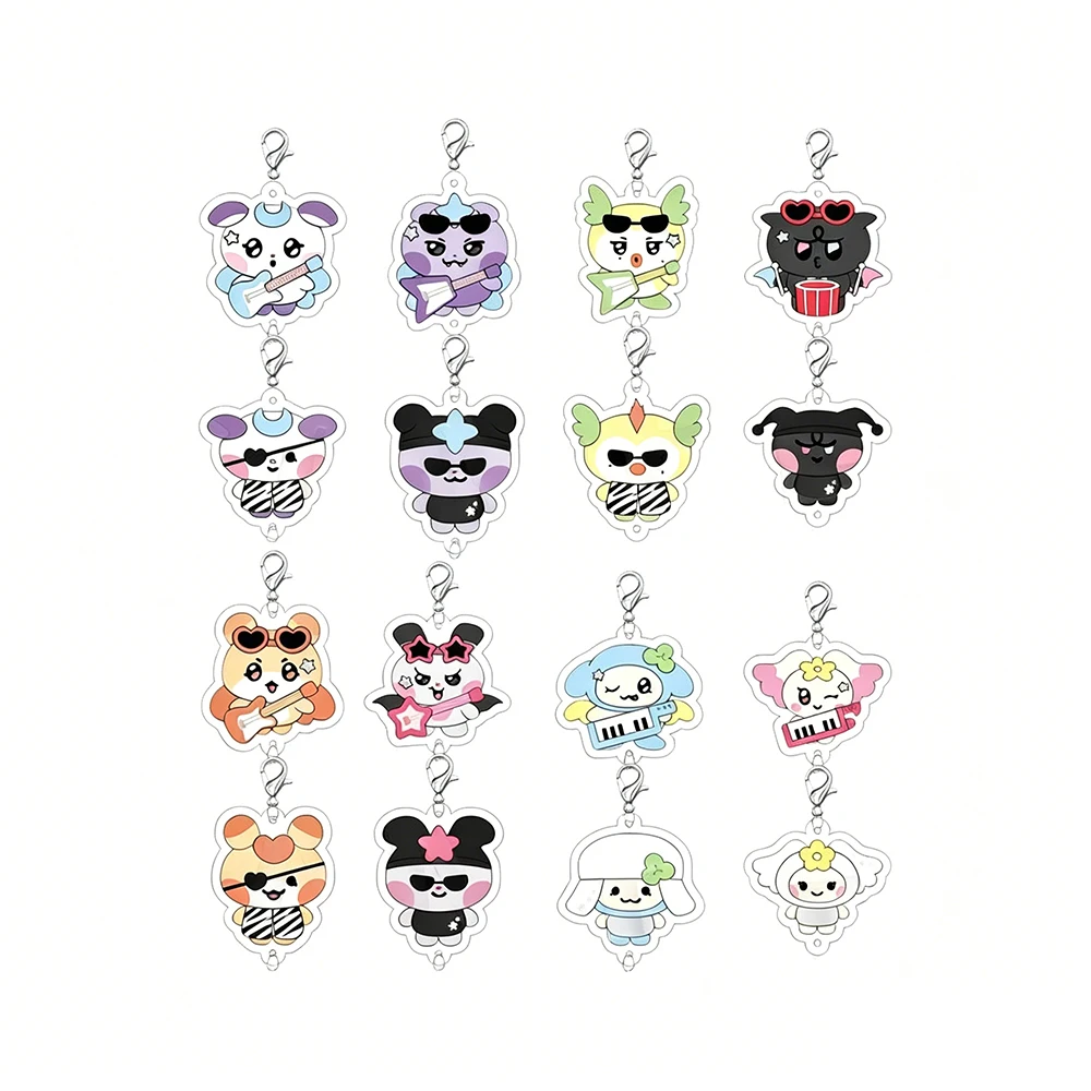 KPOP Idol ANITEEZ IN COLOR Merch Keychain for Women Men Album Kawaii Fashion Acrylic Key Ring Gifts Car Bag Charm Accessories