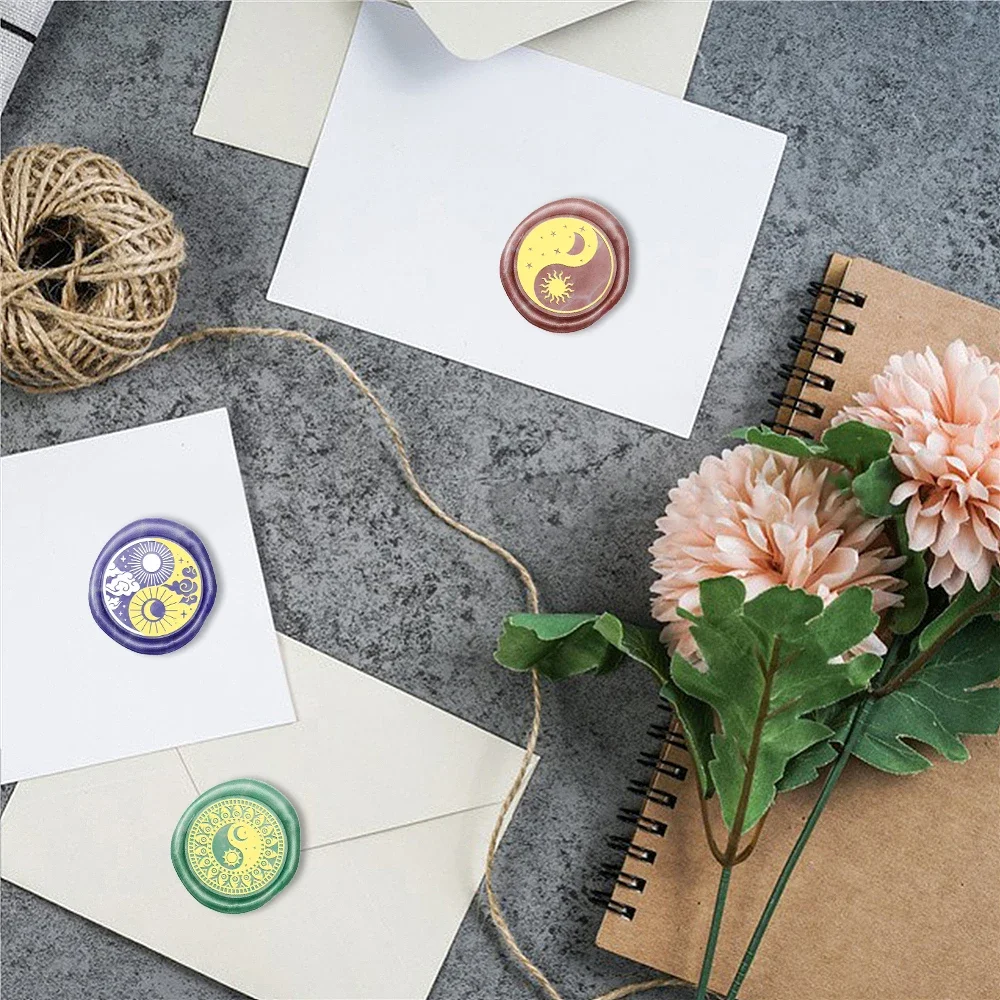 25 مللي متر جولة للإزالة ختم من الشمع ختم رئيس القيل والقال القمر كوكب نمط لتزيين أجهزة الكمبيوتر المحمولة بطاقات بريدية وبطاقات المعايدة #5