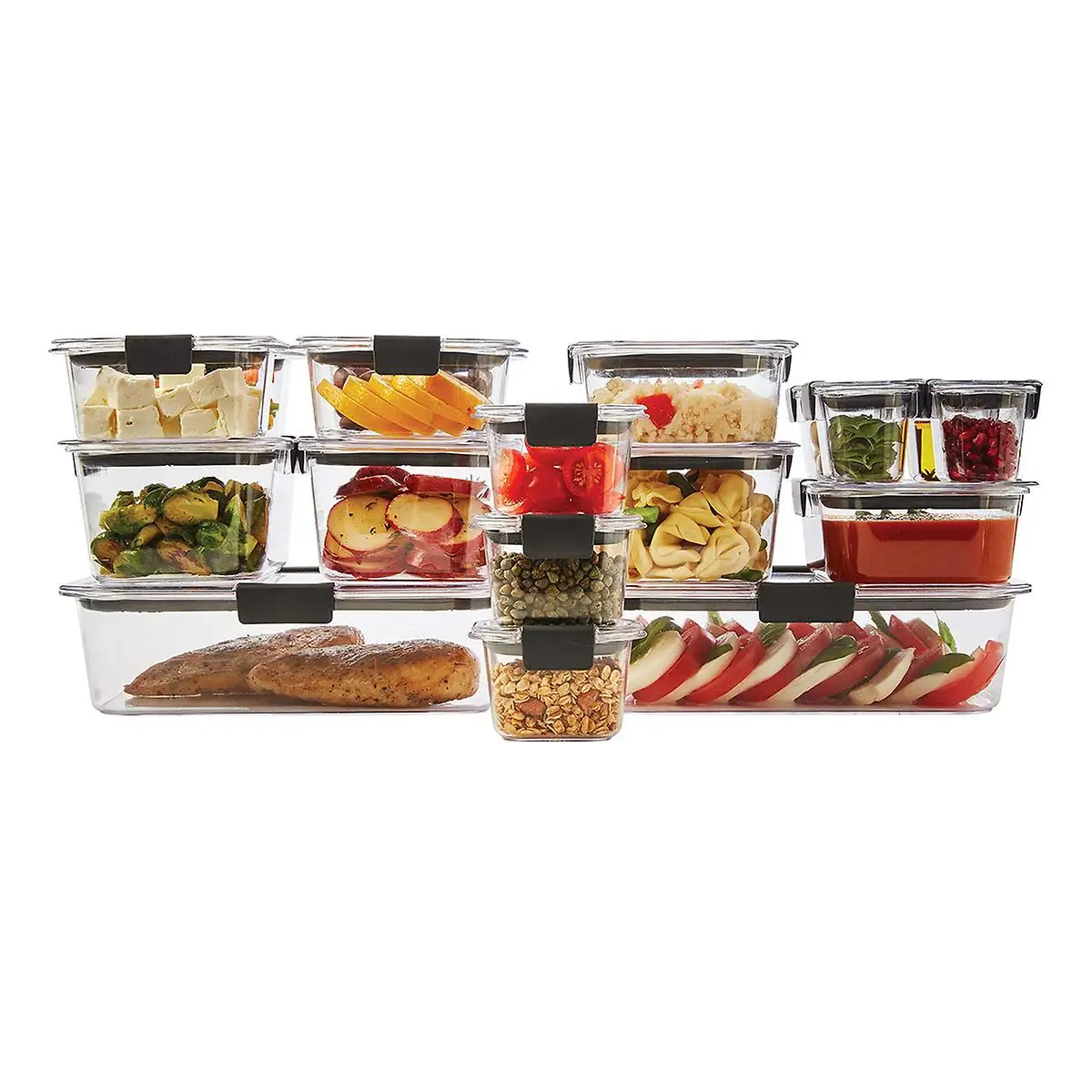 Rubbermaid Brilliance Food Storage Container Set of 36